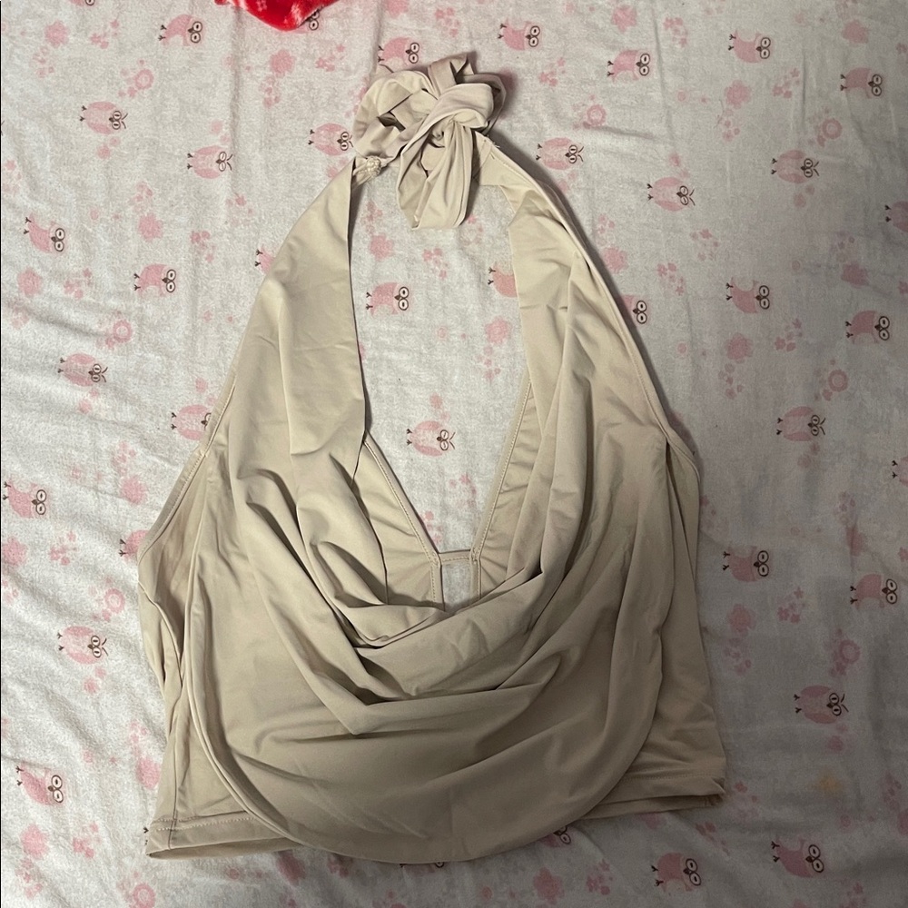 Forever 21 Cream Halter Top